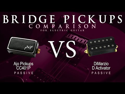 Ajo CC401P vs DiMarzio D ACTIVATOR - Passive Bridge Guitar Pickup Comparison Tone Demo