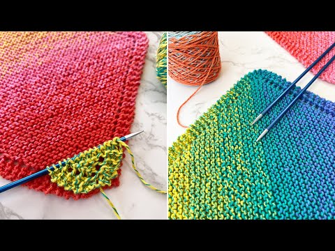 How To Knit A Corner To Corner Dishcloth (Diagonal Knit Dishcloth)