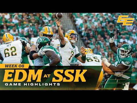 GAME HIGHLIGHTS: Week 8 - Edmonton Elks vs Saskatchewan Roughriders | 07.25.25