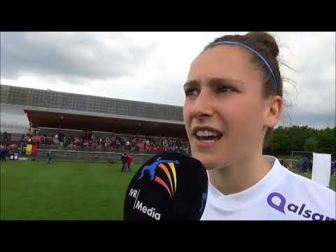 Interview met KRC Genk speelster Gwen Duijsters na RSC Anderlecht vs KRC Genk Ladies in Play Off 1 r