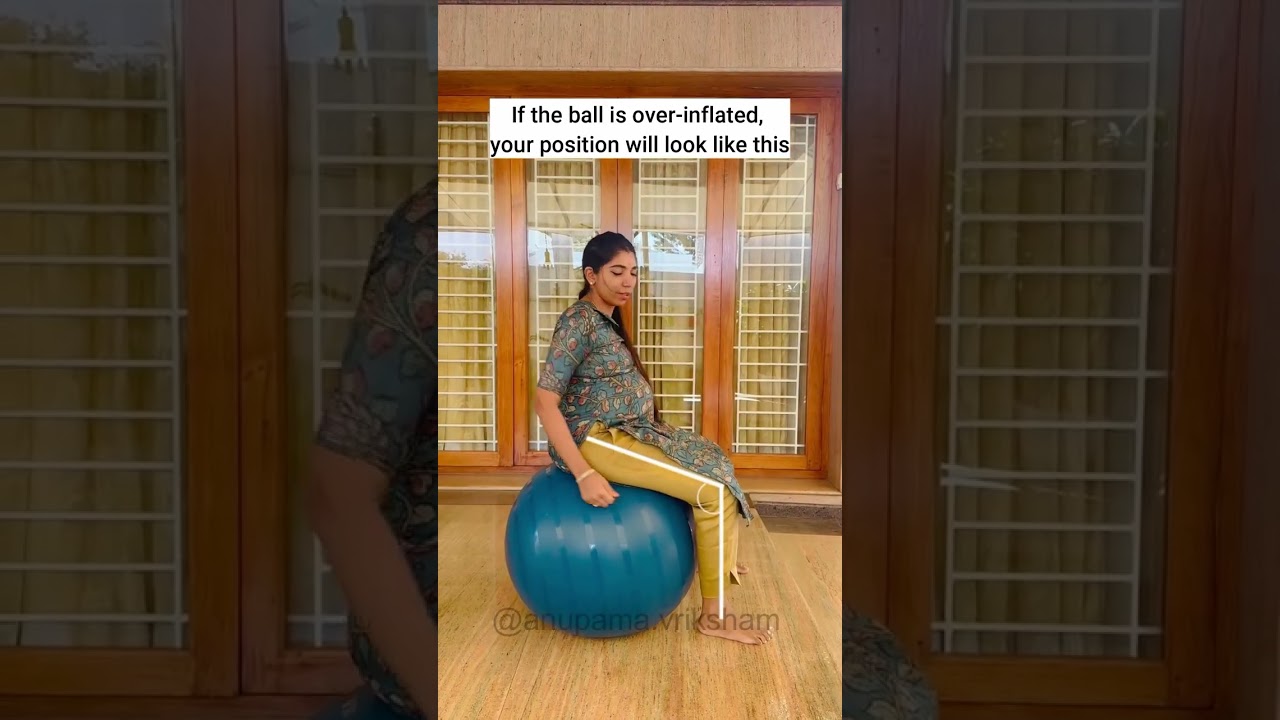 How to pump the Birthing Ball to the right size in Pregnancy ?