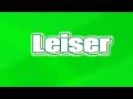 Ismooo Leiser version (offizzielles musikvideo)