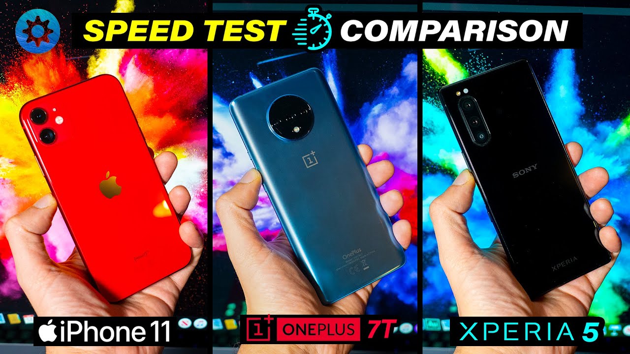 Xperia 5 Vs Oneplus 7t vs iPhone 11 | Speed Test Comparison
