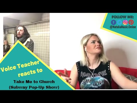 ⫷ Voice Teacher Reacts to ➠ Hozier perform Take Me To Church (Pop-Up Show in NYC Subway)⫸