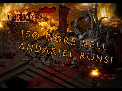 Diablo 2 Resurrected - ANOTHER 150 Hell Andariel Runs Drop Highlights!