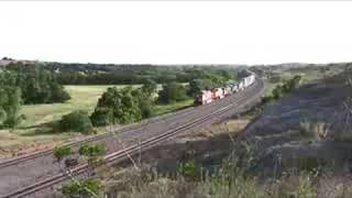 preview picture of video 'BNSF Panhandle sub Quinlan to Belva 6-7-08'