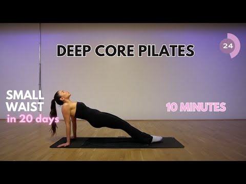 10 minutes small waist & toned abs Pilates Workout //deep core & pelvic floor/ no repeat & equipment