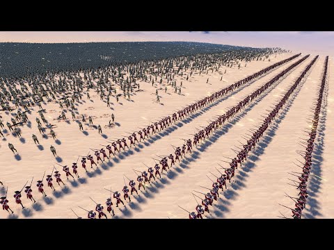 Seven Lines Of British Royal Red Coats VS 25000 ZOMBIES - Ultimate Epic Battle Simulator