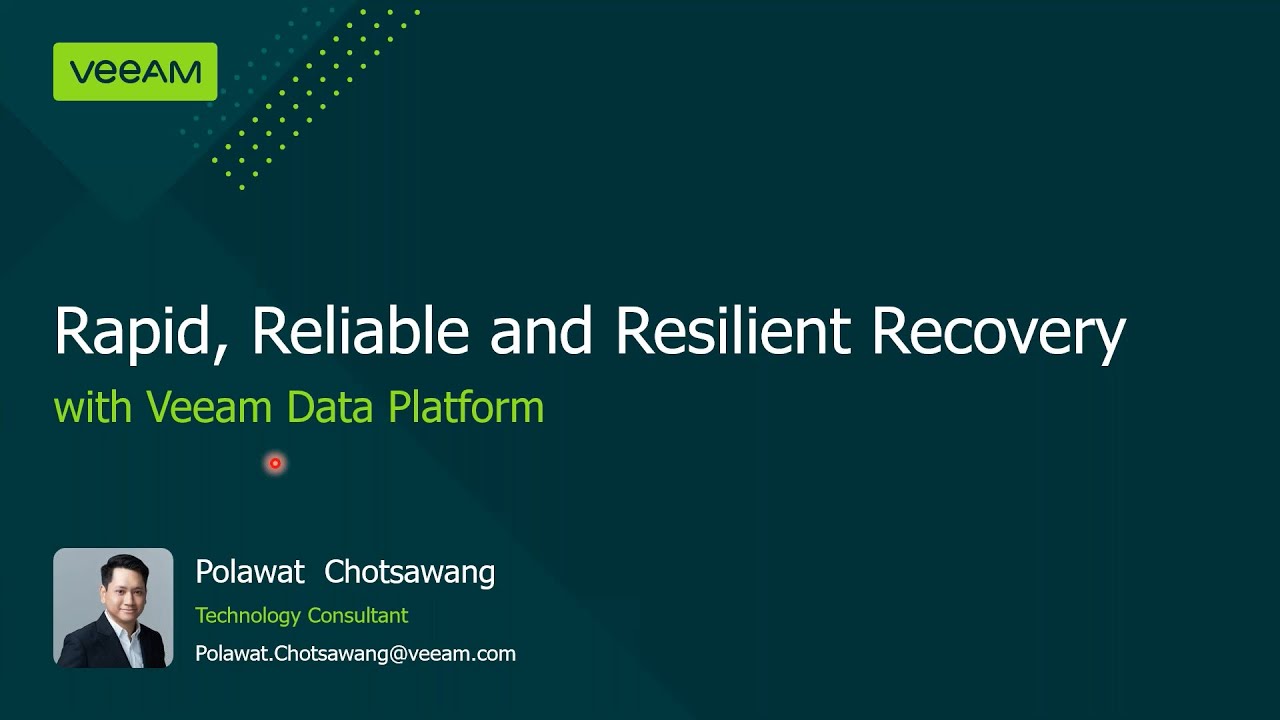 Rapid, Reliable and Resilient Recovery with Veeam Data Platform video
