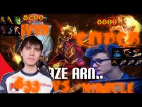 Miracle(EmberSpirit) vs 633(Sven) »Miracle=UG 1014 divine(x4) Rampage/Dota2Videos
