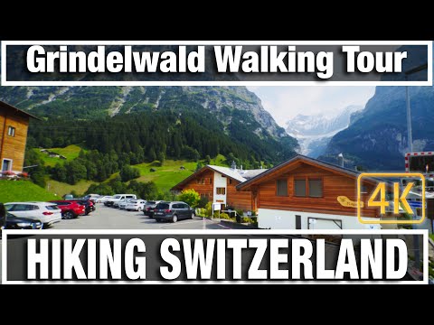 4K City Walks: Hiking Switzerland Grindelwald  - Virtual Walk Walking Treadmill Video