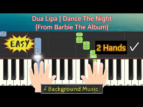 Dua Lipa | Dance The Night (From Barbie The Album) | piano tutorial easy - Level 1