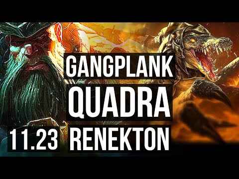 GP vs RENEKTON (TOP) | 11 solo kills, Quadra, Legendary, 25/3/15 | KR Diamond | 11.23