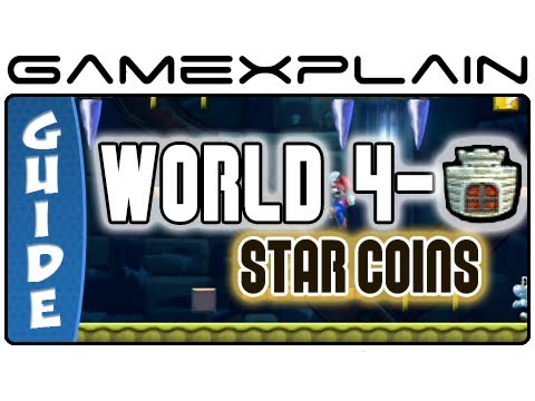 New Super Mario Bros. U - Frosted Glacier-Freezing Rain Tower Star Coins Guide