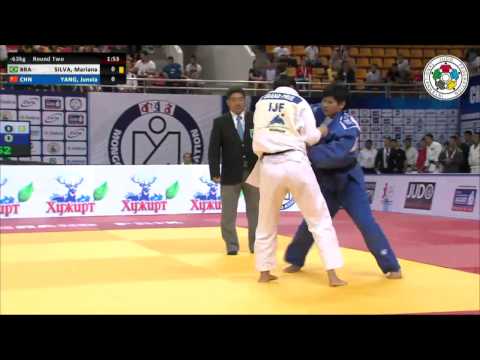 Mariana SILVA (BRA) Vs Junxia YANG (CHN) - Judo Grand Prix Ulaanbaatar 2014 [-63kg]