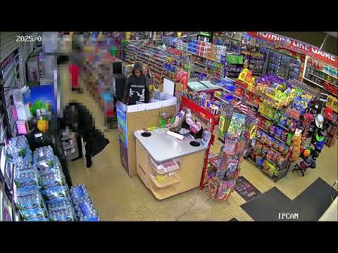 Video shows robbery suspect steal Brink truck driver's bag of cash at convenience store #shorts