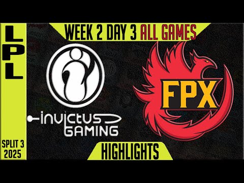 IG vs FPX Highlights ALL GAMES | LPL Split 3 2025 W2D3 | Invictus Gaming vs Funplus Phoenix