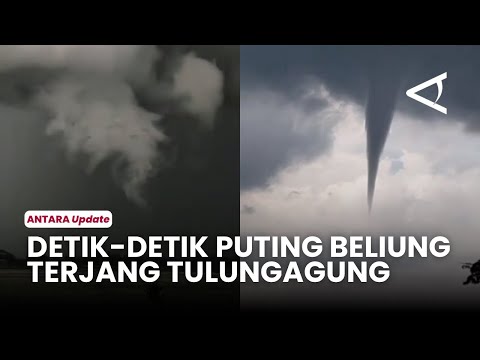 Terrifying! The Moment a Tornado Appeared in the Tulungagung Sky, Residents Urged to Be Alert