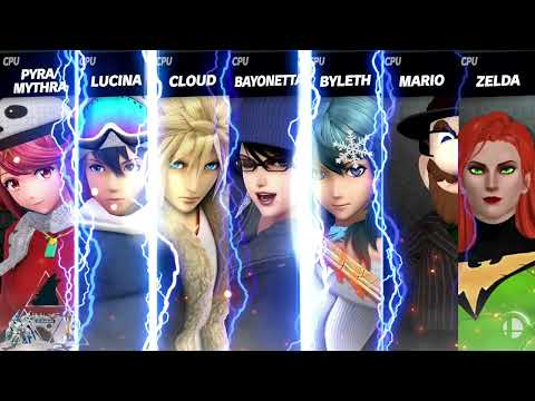 New Mods:  Casual Winter Pyra, Lucina, Cloud, Bayonetta and Byleth vs Walter Mario and The Phoenix