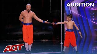 Temple London: Father Son Duo Make Simon Cowell Jealous on America&#39;s Got Talent!