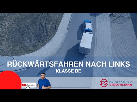 Rückwärtsfahren nach links Anhänger | Grundfahraufgabe Klasse BE | Auto Führerschein | FS Strothmann