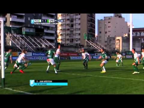 Gol de Aróstegui. Ferro 1 - Sp. Belgrano 1. Fecha 37. B Nacional 2015. FPT.