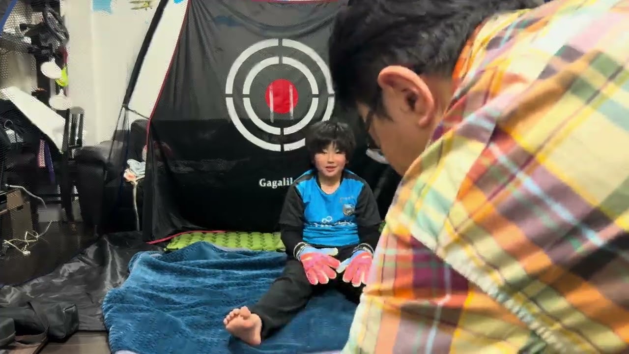 おうちでキーパー練習