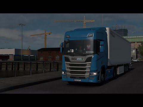 ETS2 Scania R450 przejazd przez Łebę