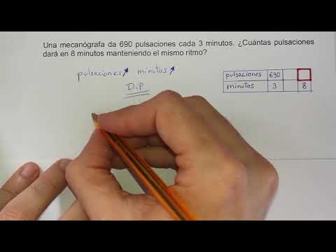Problema de proporcionalidad directa (pulsaciones vs tiempo)