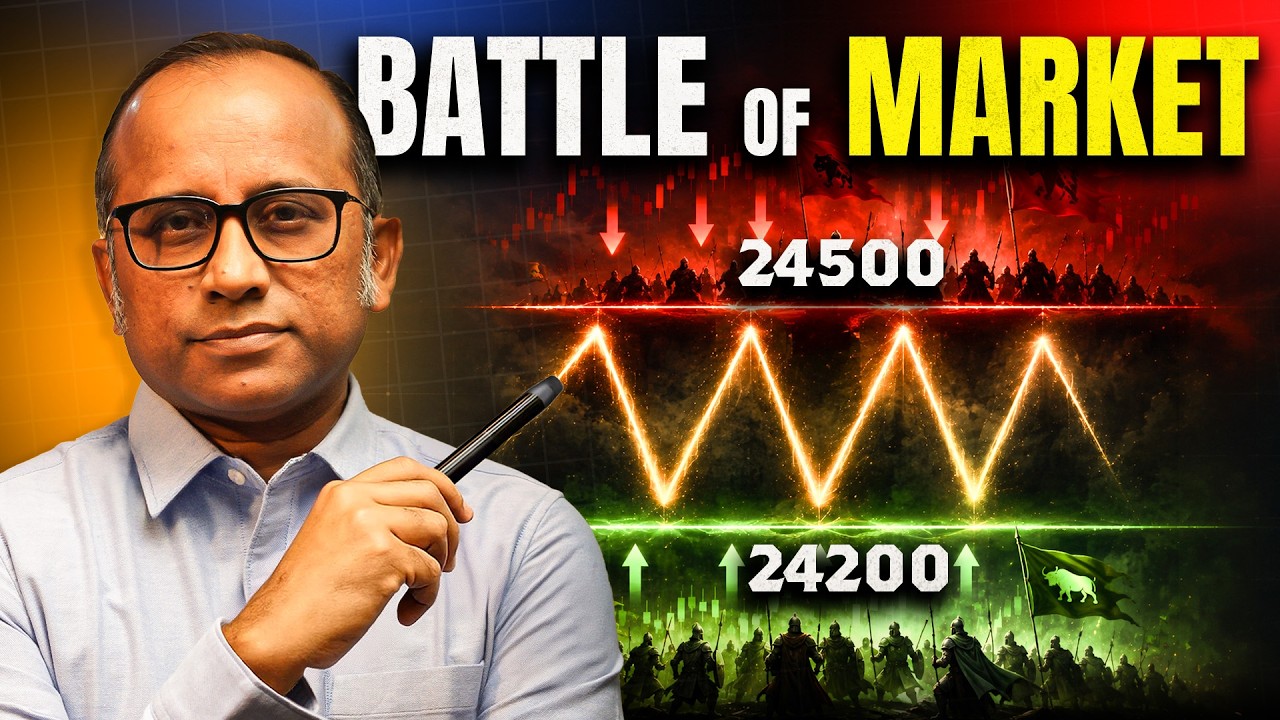 Nifty 24200–24500 में कैद  | ये Range आपके Returns खा  जाएगी? Next Move कब आएगा? #bulltr