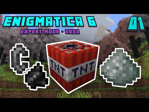 Lets Play Enigmatica 6 Expert EP 1 - EXPLOSION CRAFTING! How to get Invar for the Induction Smelter!