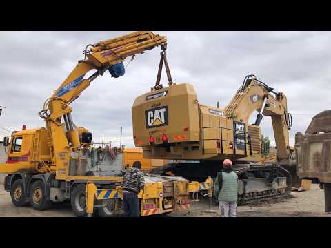 Disassembly And Transporting By Side The Huge Caterpillar 6015B - Sotiriadis Mining Works