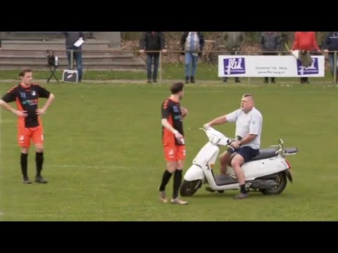 Man op scooter verstoort voetbalwedstrijd | Onze Club | RTV Drenthe