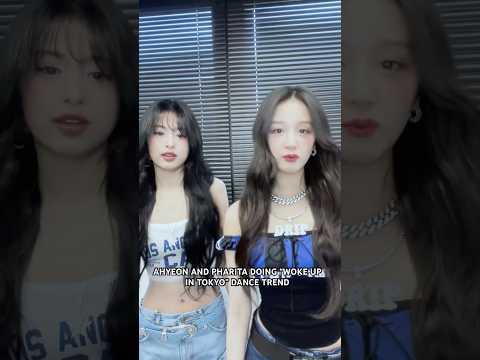 Ahyeon and Pharita doing &ldquo;woke up in Tokyo&rdquo; TikTok ver #asa #ahyeon #ruka #babymonster #shorts