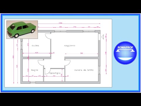 IMPARARE AUTOCAD DISEGNANDO LA PIANTINA DI UN ALLOGGIO (519)