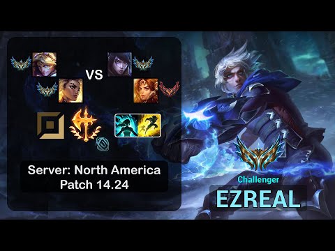 Ezreal ADC + Rell vs Aphelios + Leona - NA Challenger - Patch 14.24