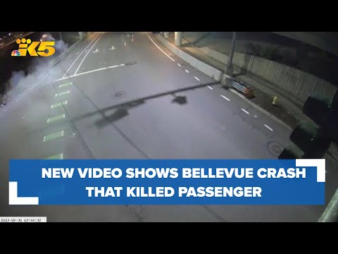 New video shows Bellevue crash that killed passenger; driver still wanted by police