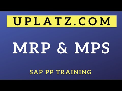 Availability Check-in MRP and Introduction to MPS | SAP PP Training