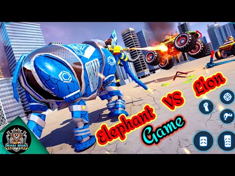 I Played Elephant Robot Vs Lion Robot Transform War !