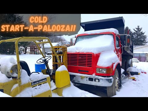 Cold Starting everything I own!! (Trucks and equipment)