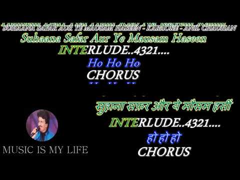 Suhana Safar Aur Yeh Mausam Haseen- Karaoke With Scrolling Lyrics Eng. & हिंदी