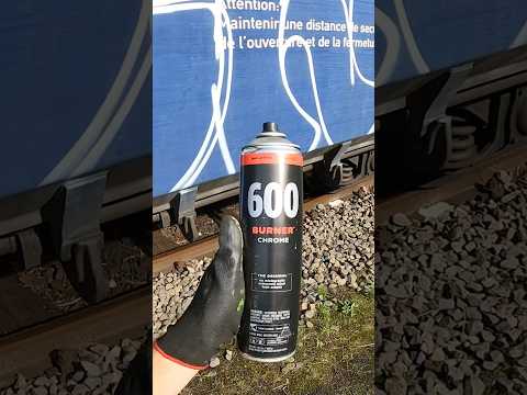 This was probably one of the cleanest straight letter graffiti pieces that I’ve painted on a freight