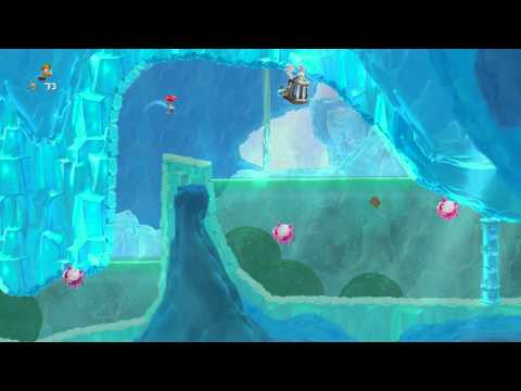 Rayman Legends Playthrough Part 63: [Back To Origins] Gourmand Land - Ice Fishing Folly [100%]