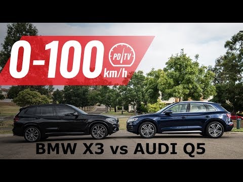 2019 Audi Q5 50 TDI vs BMW X3 xDrive30d: 0-100km/h & engine sound