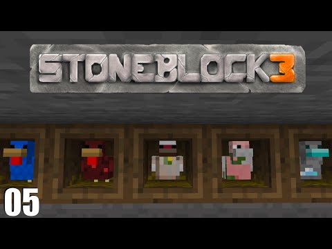 Minecraft: StoneBlock 3 Ep. 5 - Chickens and Super Grinders