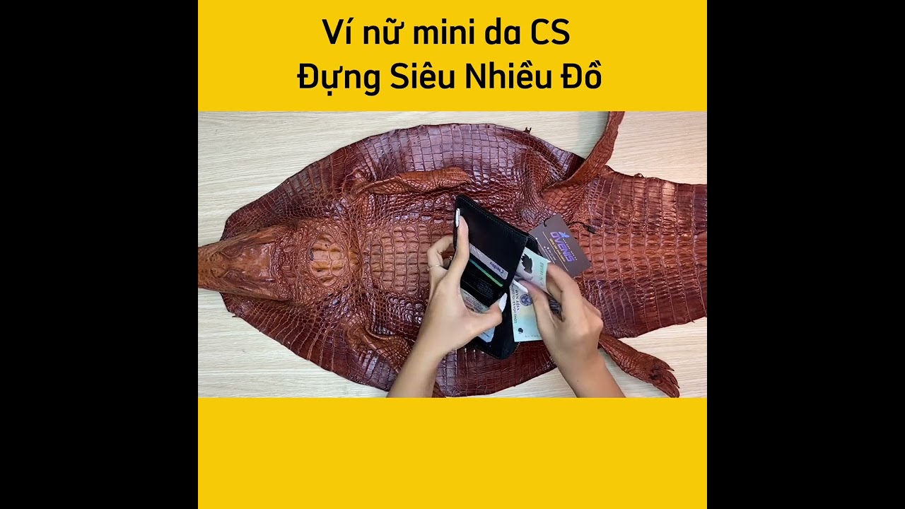 Ví nữ mini Da cá sấu ĐỰNG SIÊU NHIỀU ĐỒ