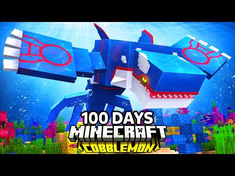 I Spent 100 Days as an AQUATIC TRAINER in Pokémon Minecraft VS my Rival! (Duos Cobblemon)