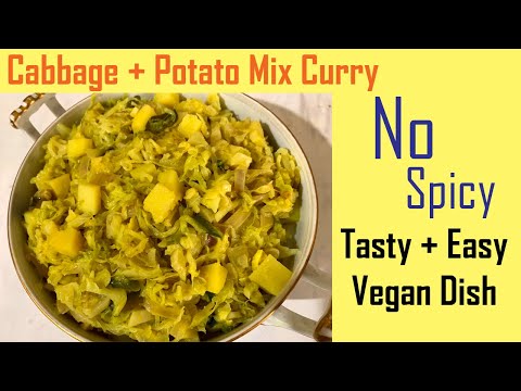 Cabbage Potato Mix Veg Curry with Coconut Milk | Sri Lankan Recipe