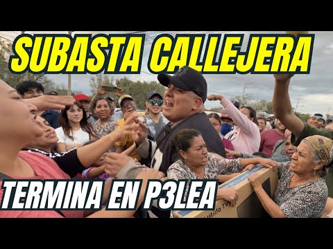 SUBASTA NAVIDEÑA CALLEJERA EN MONTERREY TERMINA EN P3LEA