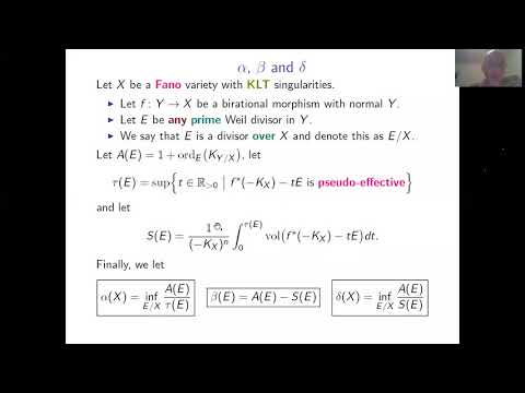 Ivan Cheltsov, K-stability of Fano 3-folds
